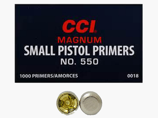 CCI Primers 550 Magnum Small Pistol 1000 pieces