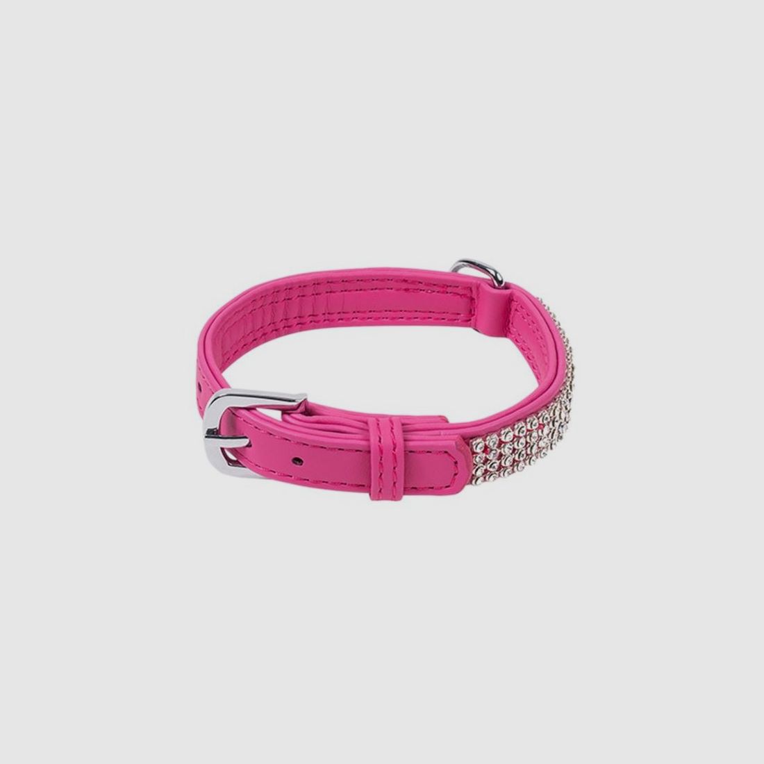 Wouapy Hundehalsband Strass PetMini 10 mm x 20 cm Pink