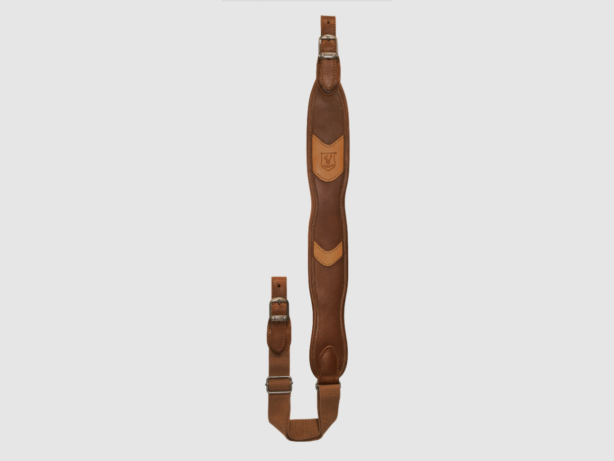 Gewehrriemen Leder Braun / Neopren