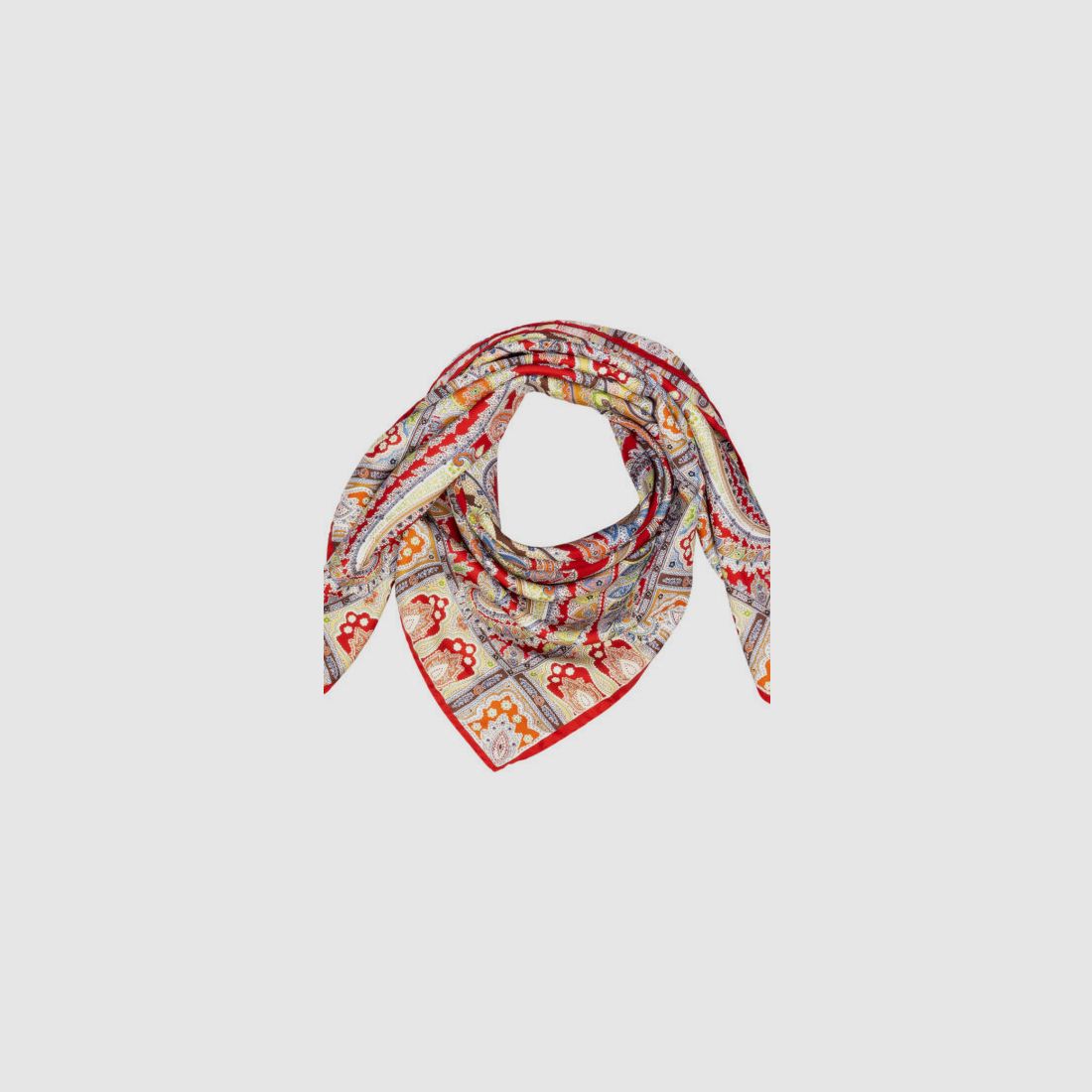 Tuch aus reiner Twillseide rolliert mit sandwashed – Finishing Orange, Bild 1 von 2