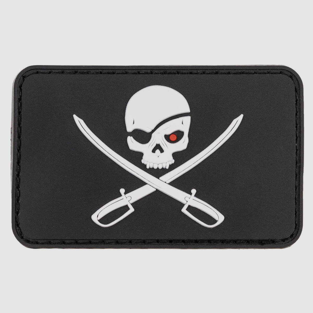 MFH 3D Klettapatch "Skull with Swords", schwarz