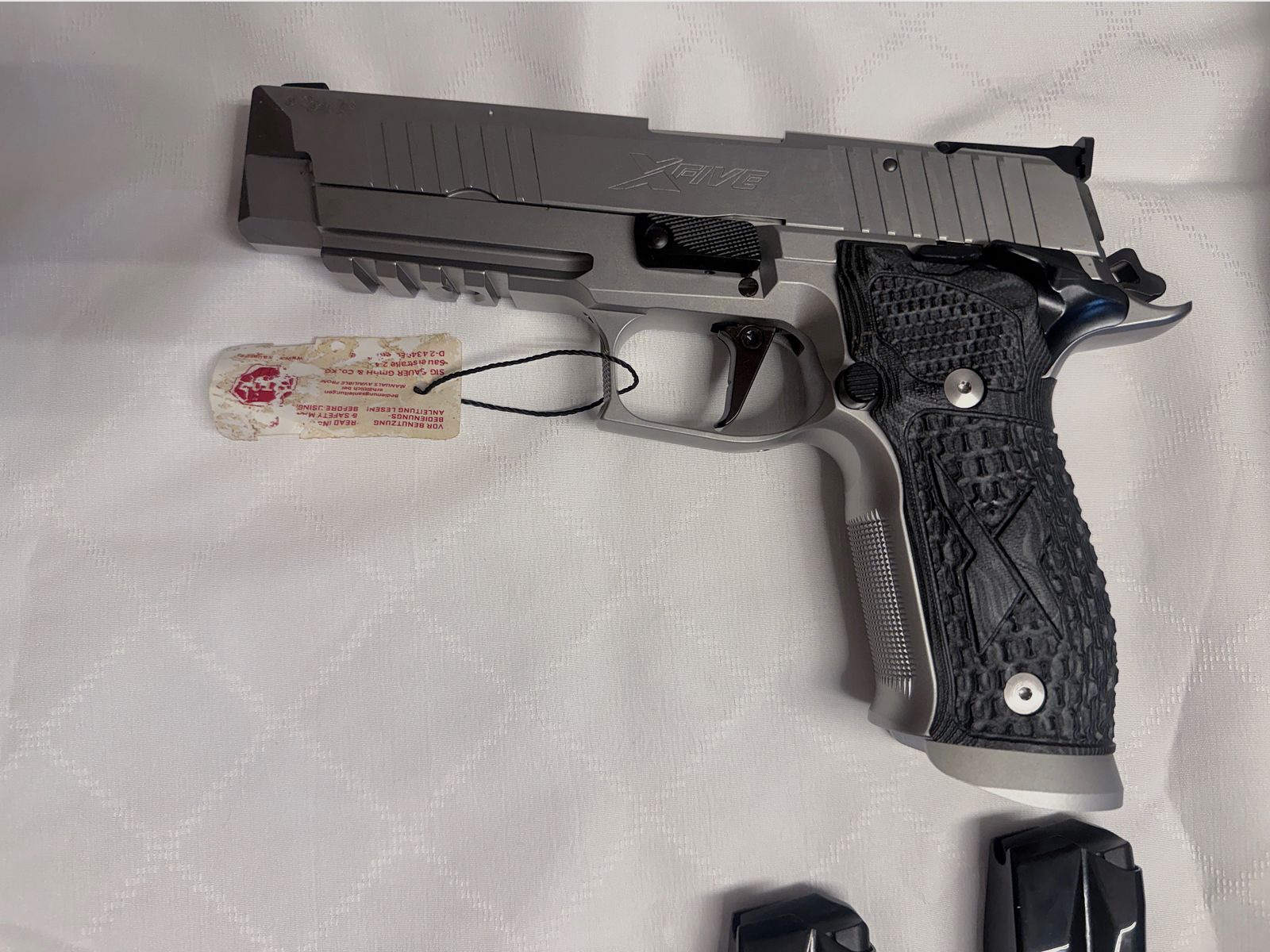 SIG Sauer P226 X-Five Supermatch SAO 9×19 – unused – Made in Germany (Eckernförde) + 1000 rounds GECO Hexagon