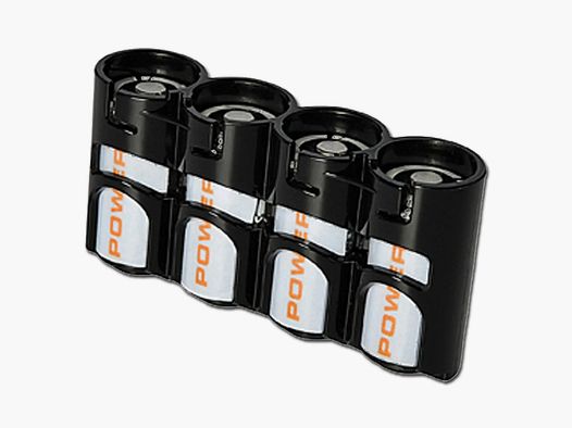 Support de batterie Storacell Powerpax SlimLine 4 x CR123 - Noir