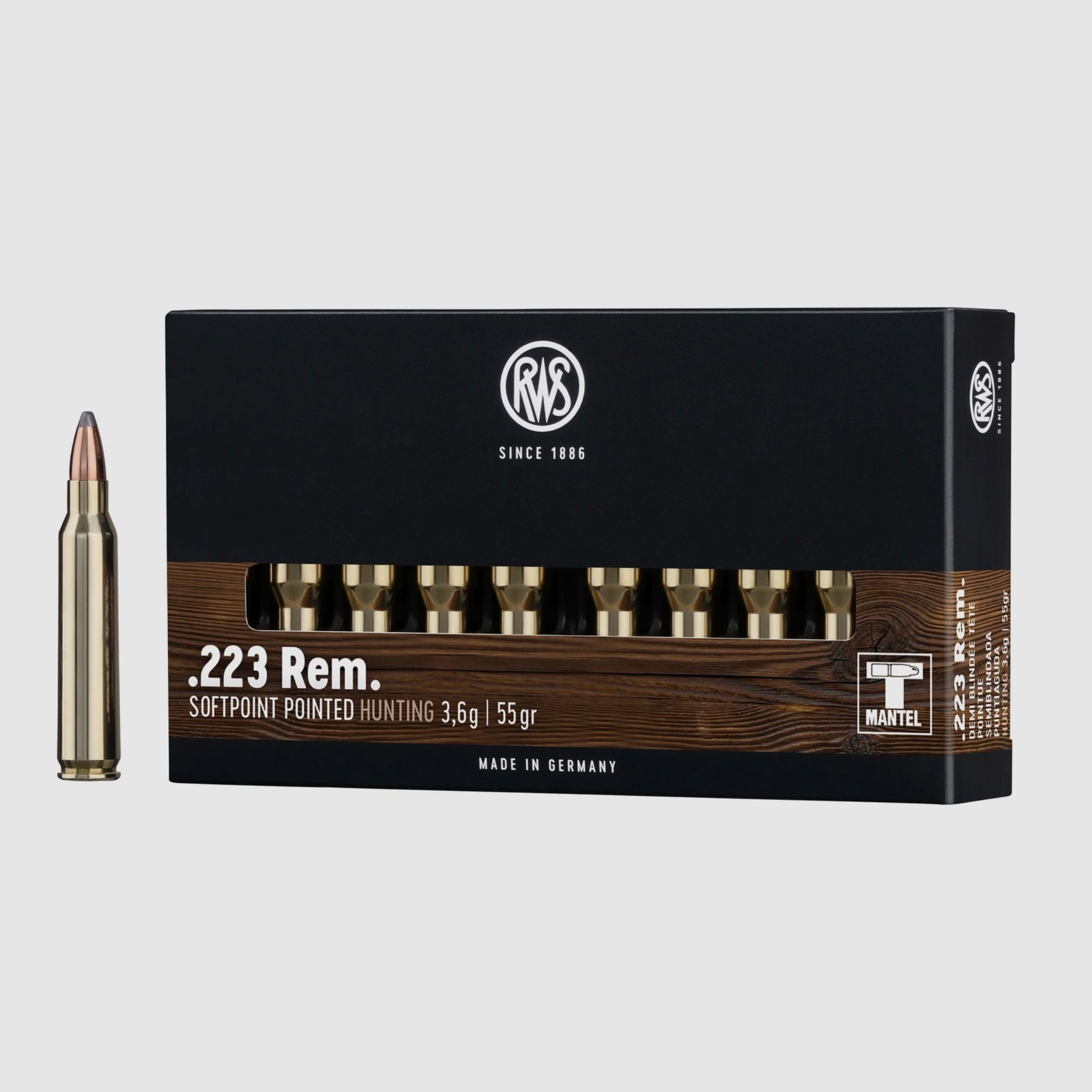 RWS 2116472 .223 Rem. Teilmantel Spitz 3,6g 55grs.