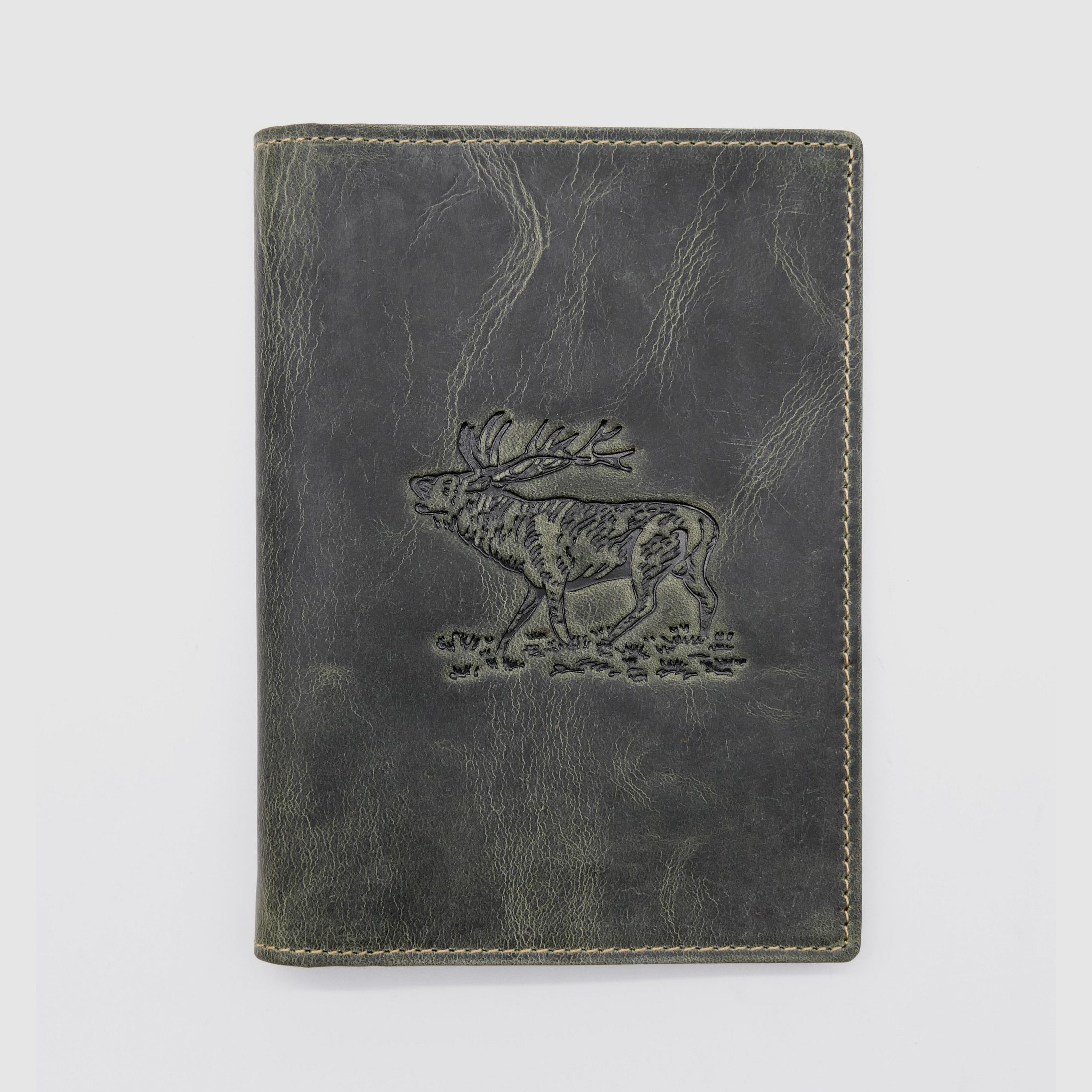 Greenburry leather hunting license folder ID folder case deer olive 328B-stag-30