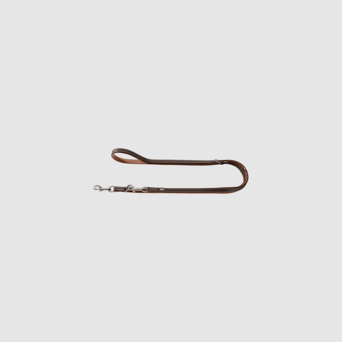 Hunter Verstellbare F?hrleine Porto L max. 200 cm, B 1,5 cm Dunkelbraun/Cognac