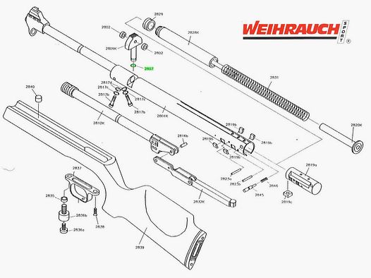 O-Ring fĂĽr Ladetor fĂĽr Starrlauf Luftgewehr Weihrauch HW 57, Ersatzteil