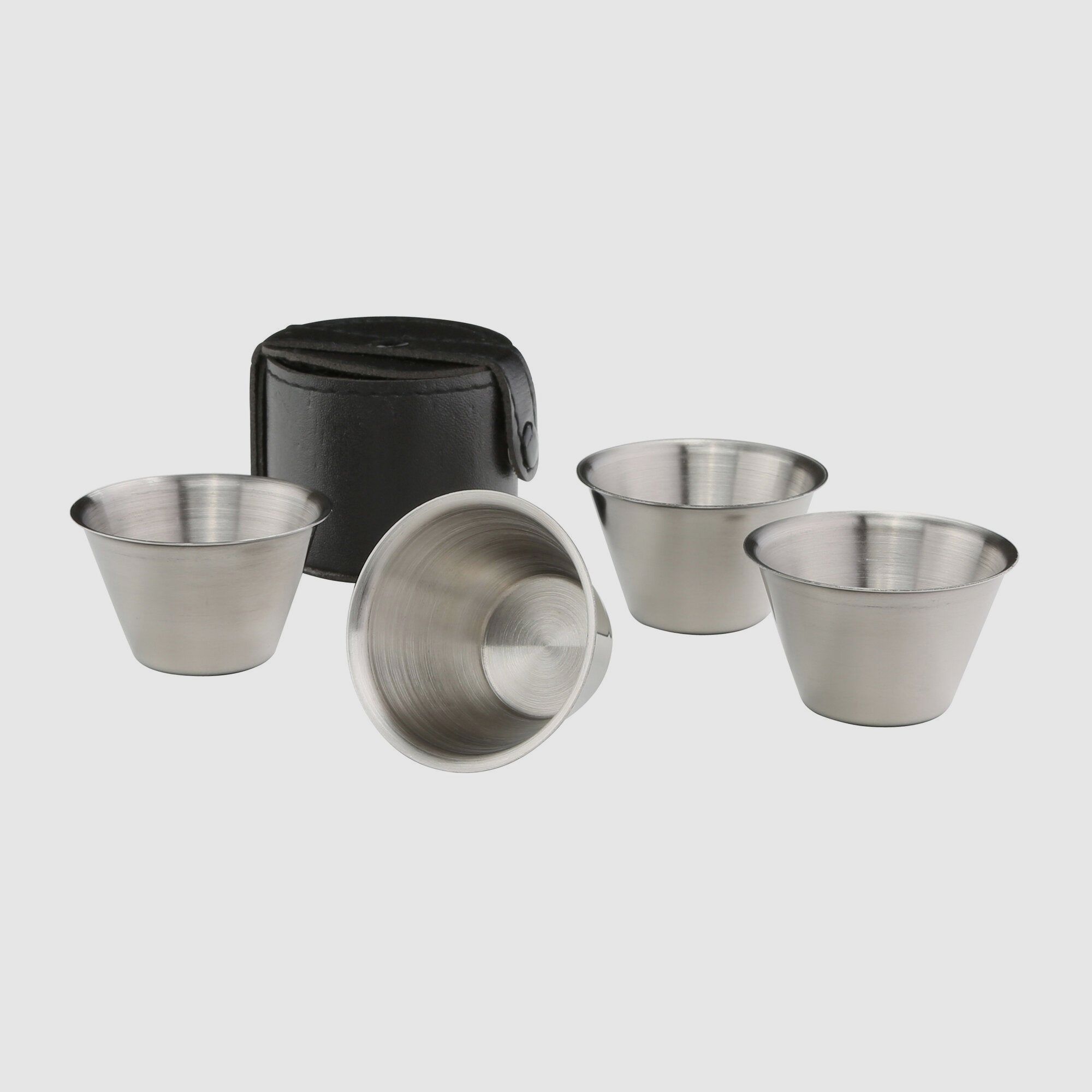 Set di bicchieri in astuccio di pelle, immagine 2 di 3