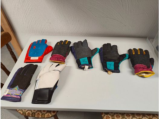 Shooting glove lot 9 pieces Gehmann Holme Frankonia Anschütz