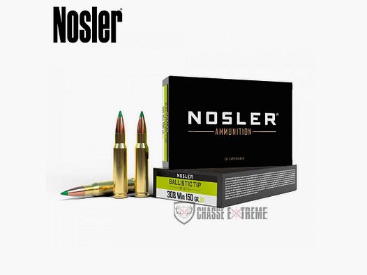 20 Cartucce NOSLER BTA Cal 308 Win 150gr BTSP