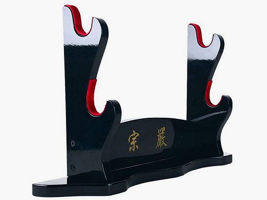 Supporto per spade lucido in legno