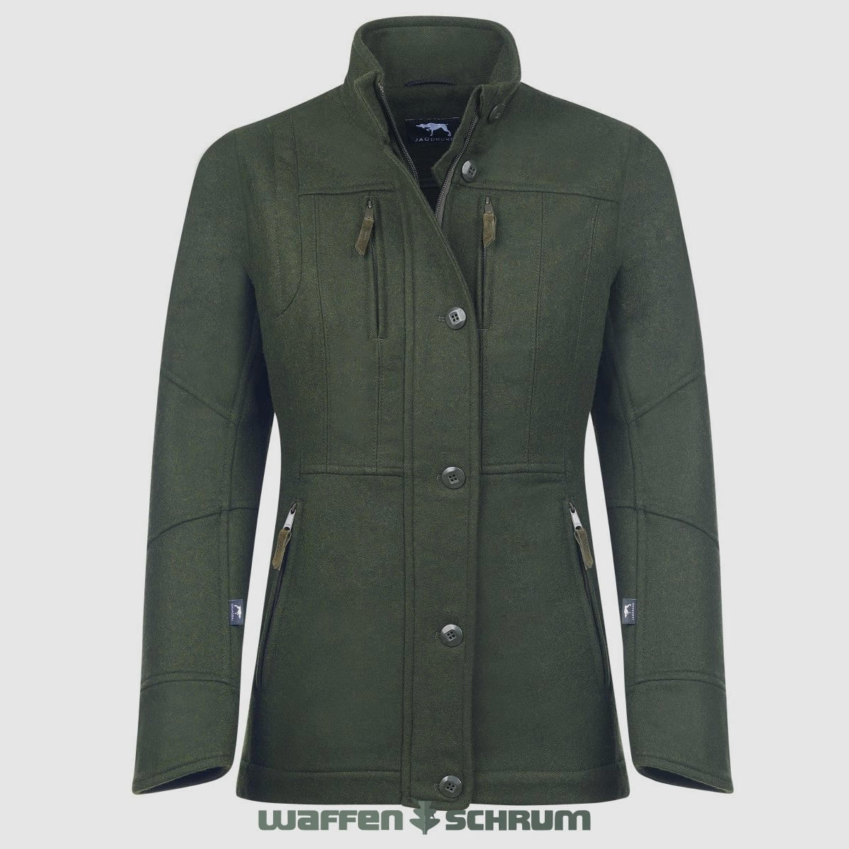 Jagdhund Lodenjacke Gamskopf 2 Grün