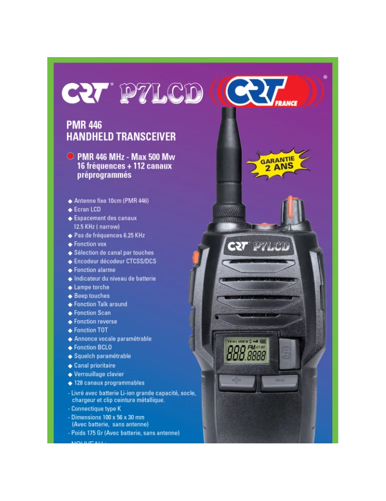 TALKIE WALKIE CRT P7LCD, Bild 1 von 4