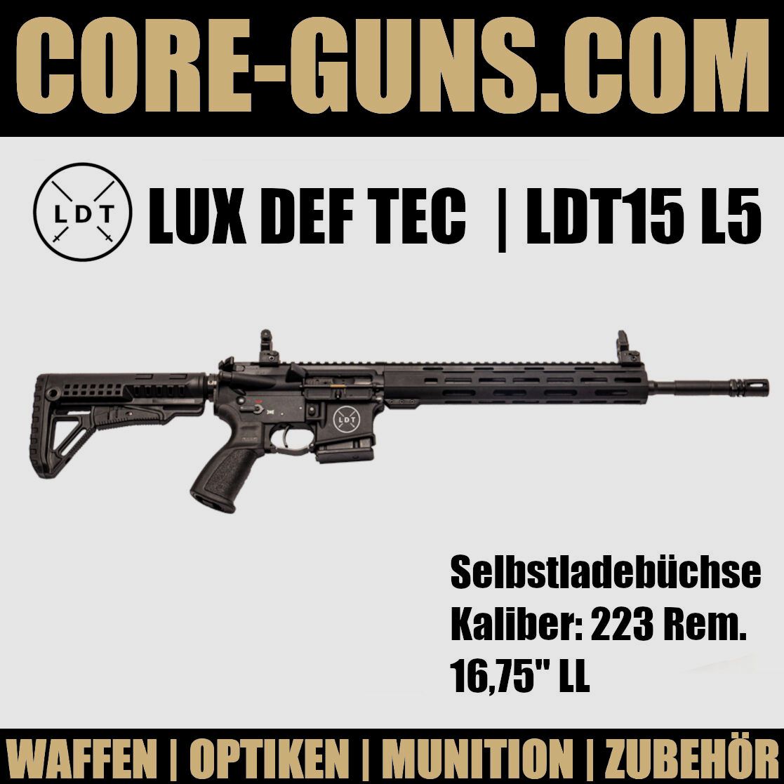 Lux Def Tec LDT L5 AR15 zelfladende geweer 16,75" looplengte 223Rem direct beschikbaar adviesprijs: 1619€