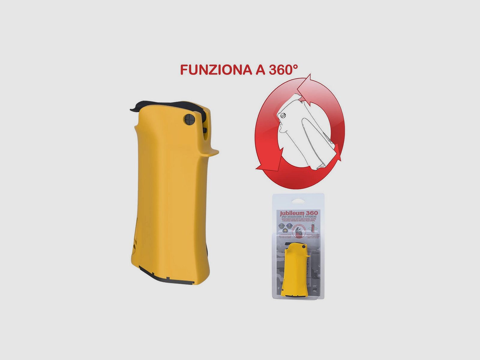 Spray de pimienta Jubileum 360 antiagresión 20 ml amarillo, imagen 2 de 3