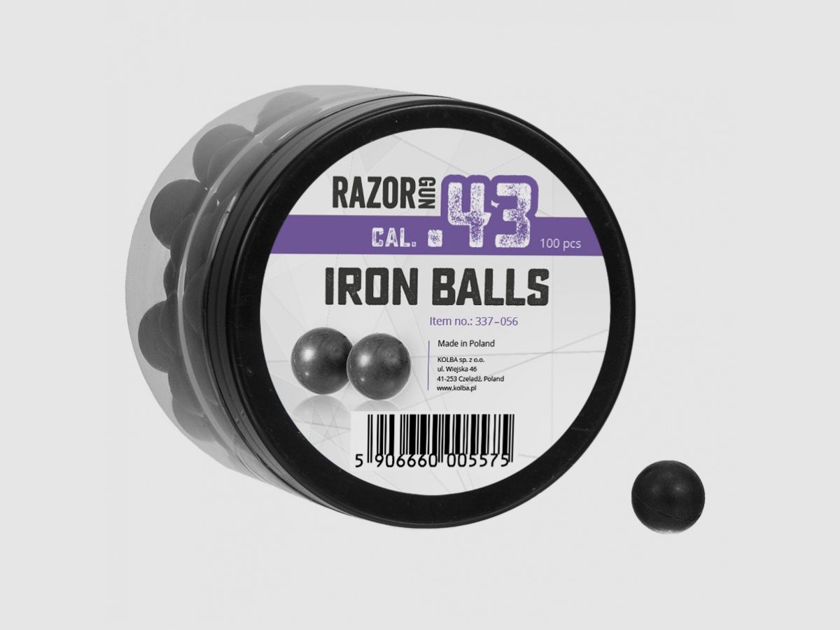 Pallini in gomma e metallo RazorGun 43 cal. .43 / 100 pezzi per Umarex M&P9c TPM1 PPQ