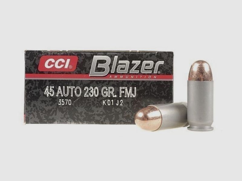 CCI Blazer Aluminum .45 ACP 230GR FMJ 50 cartridges