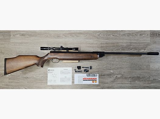 Weihrauch HW80, Kal 4,5mm, Weitschuss-Luftgewehr mit Norconia 3-7x20 Zielfernrohr