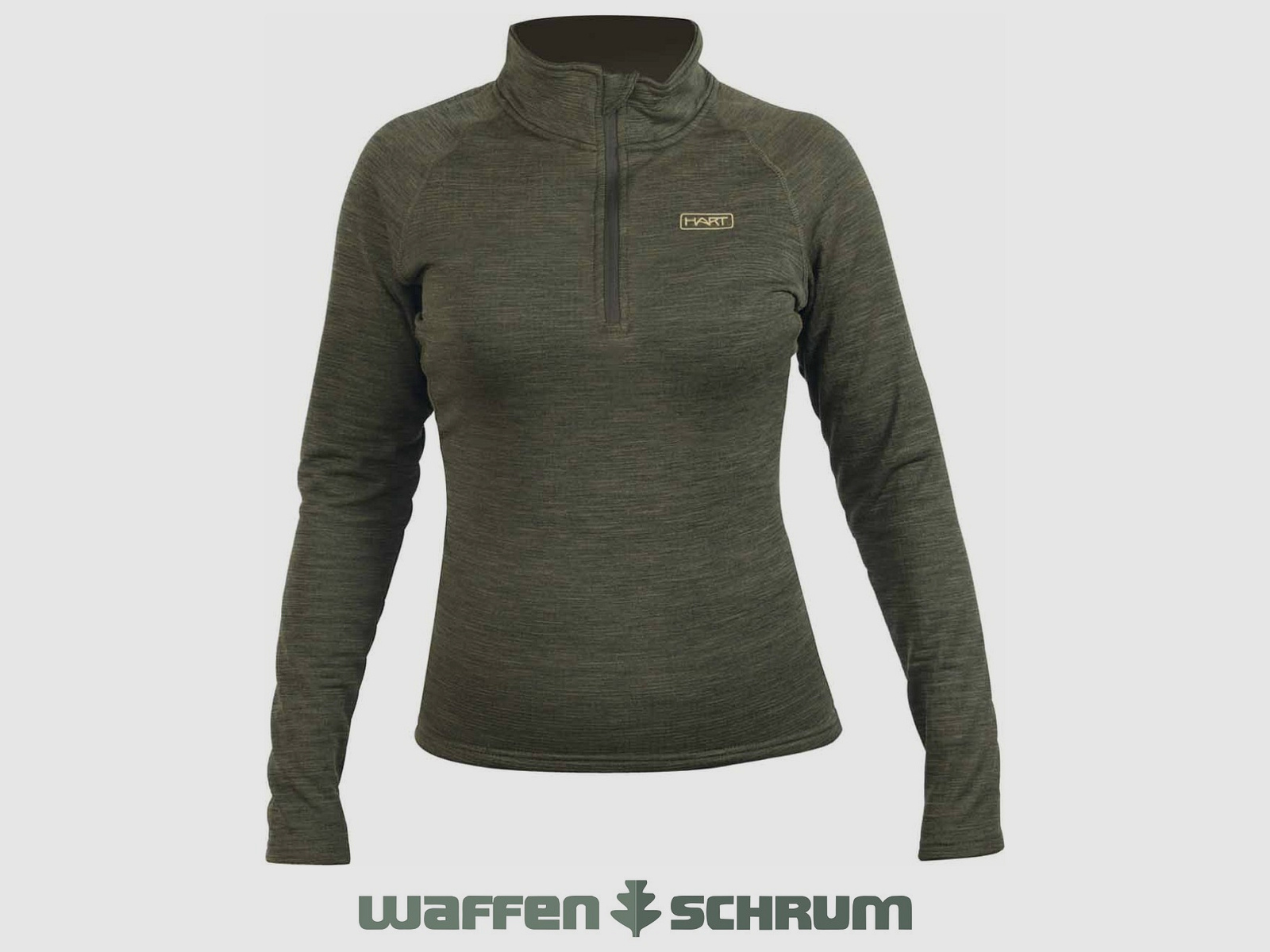 HART Long Sleeve Shirt Trail T-Shirt with Zip Green