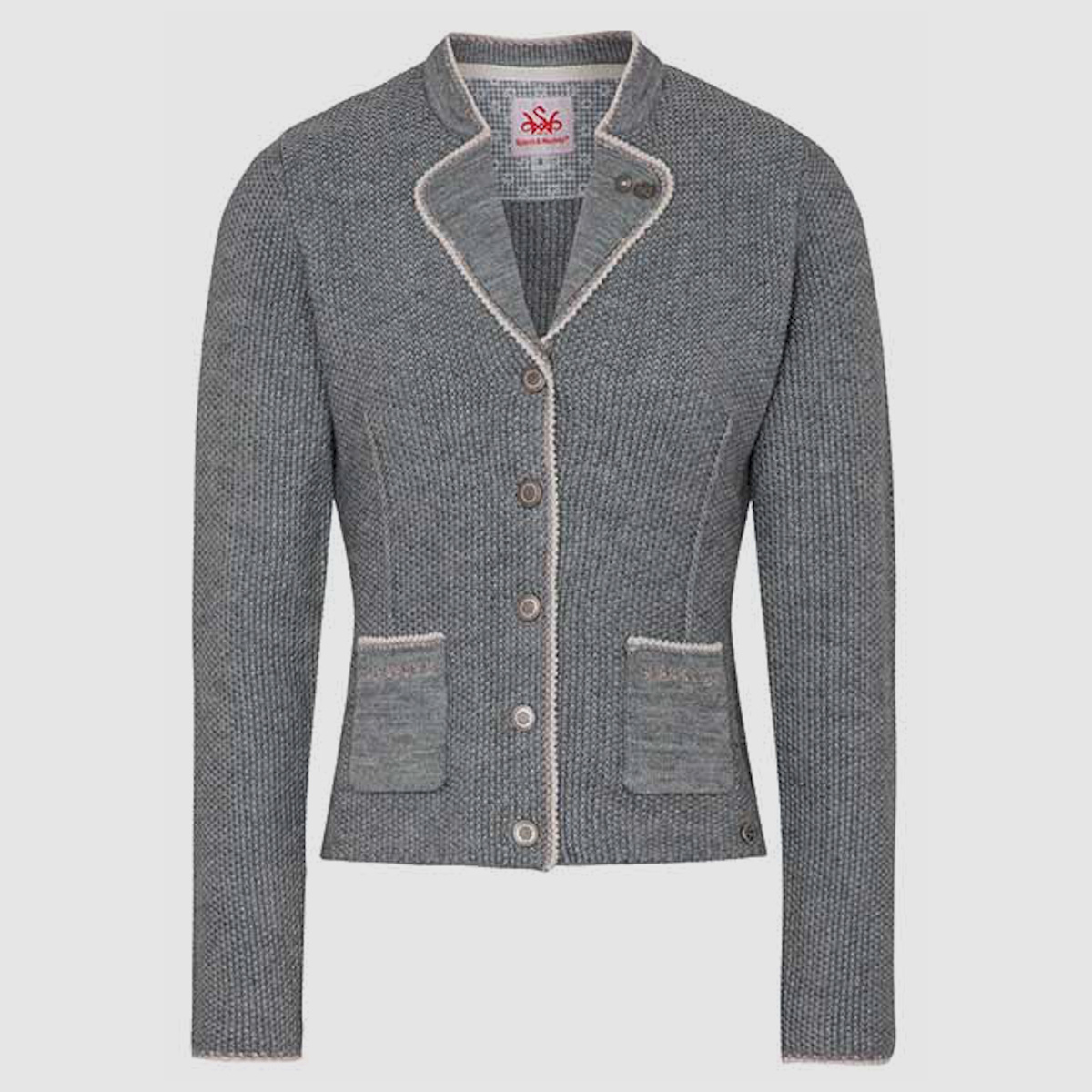 SPIETH & WENSKY Aileen Strickjacke Damen Hellgrau