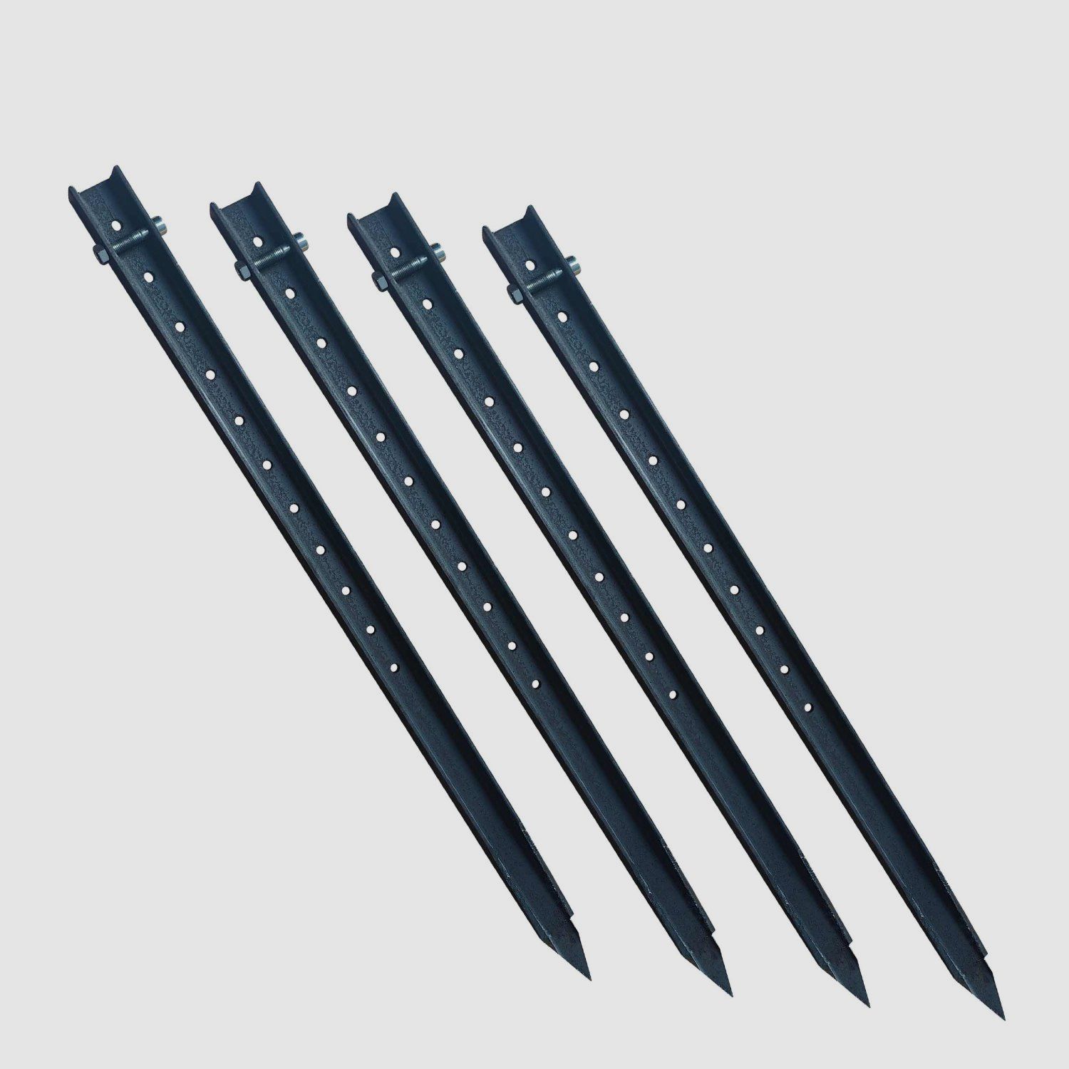 Erdspieß/Erdanker zur Kanzelbefestigung aus Stahl 4er Set 115cm Lang EXTREM massiv