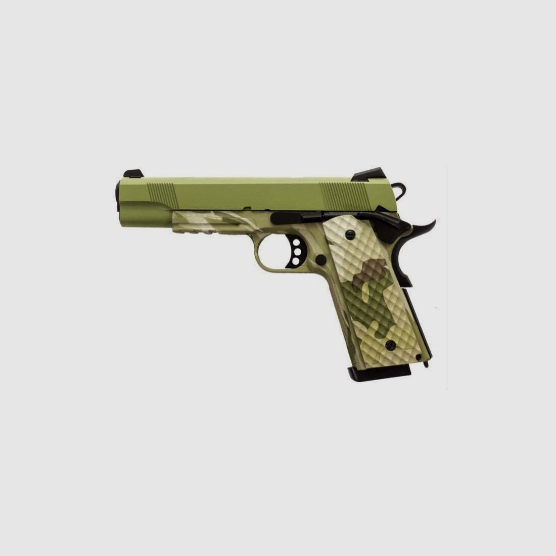 GBB-Replikat 1911 MEU Rail Raven Vollmetall Gas Camo OD 1,0J