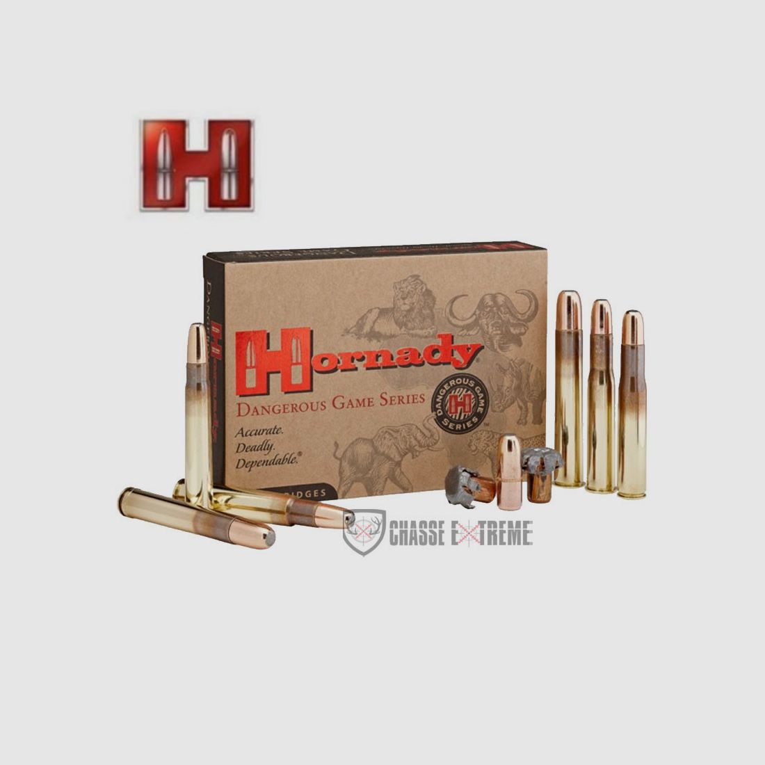 20 Patronen HORNADY Kal. 416 Rem 400Gr Dgx Bonded