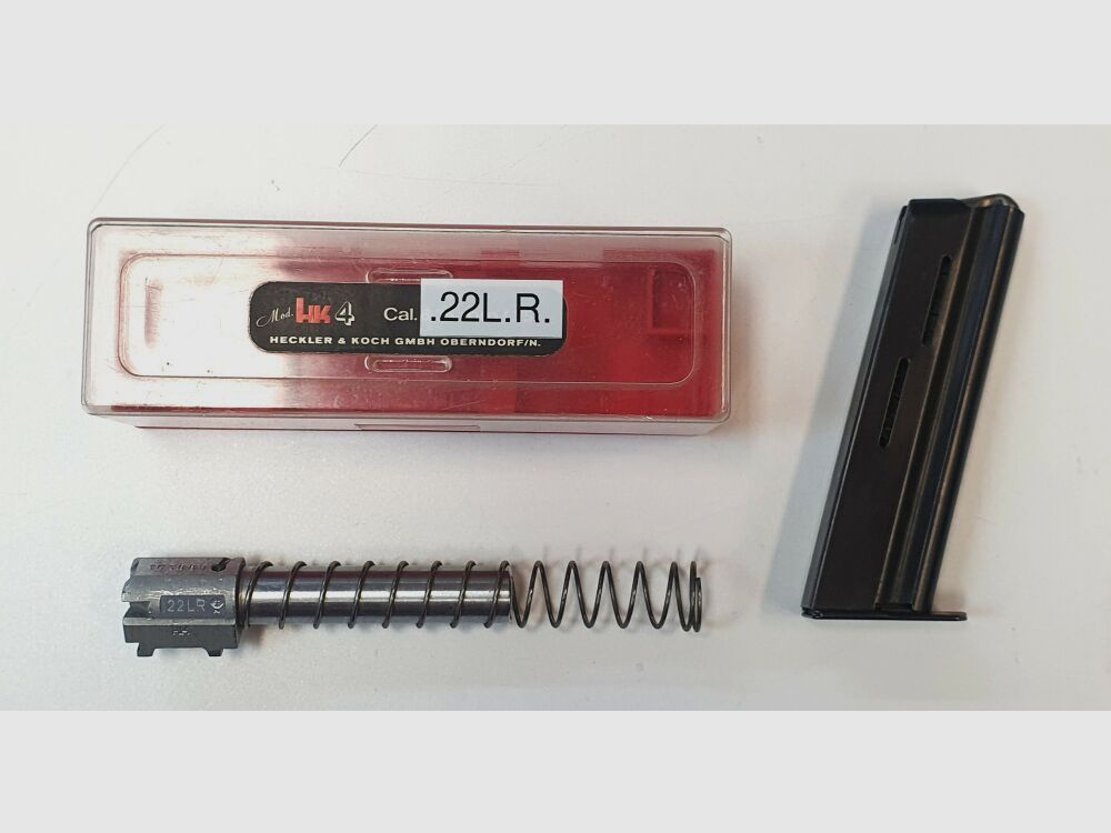 Heckler & Koch Wechsellauf, Heckler & Koch HK4 Kal. .22lr mit Magazin und Schatulle