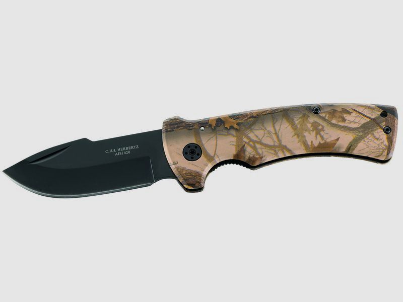Cuchillo de bolsillo recubierto Liner Lock Camo Clip