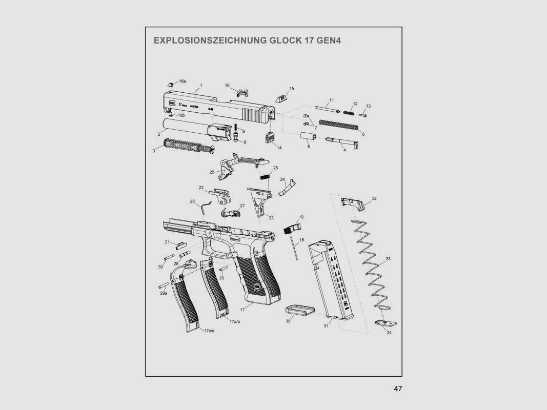 Glock Magazinfeder Glock17 Gen 4 #33