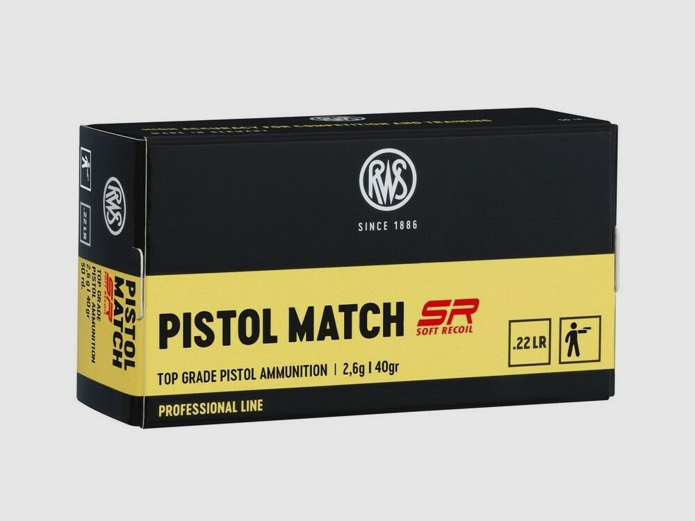 RWS 40grs Pistol Match SR 50STK .22lr