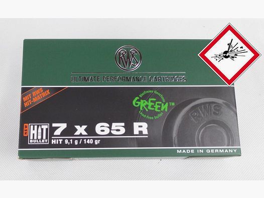 RWS HIT hunting cartridge caliber 7X65 R 140grs