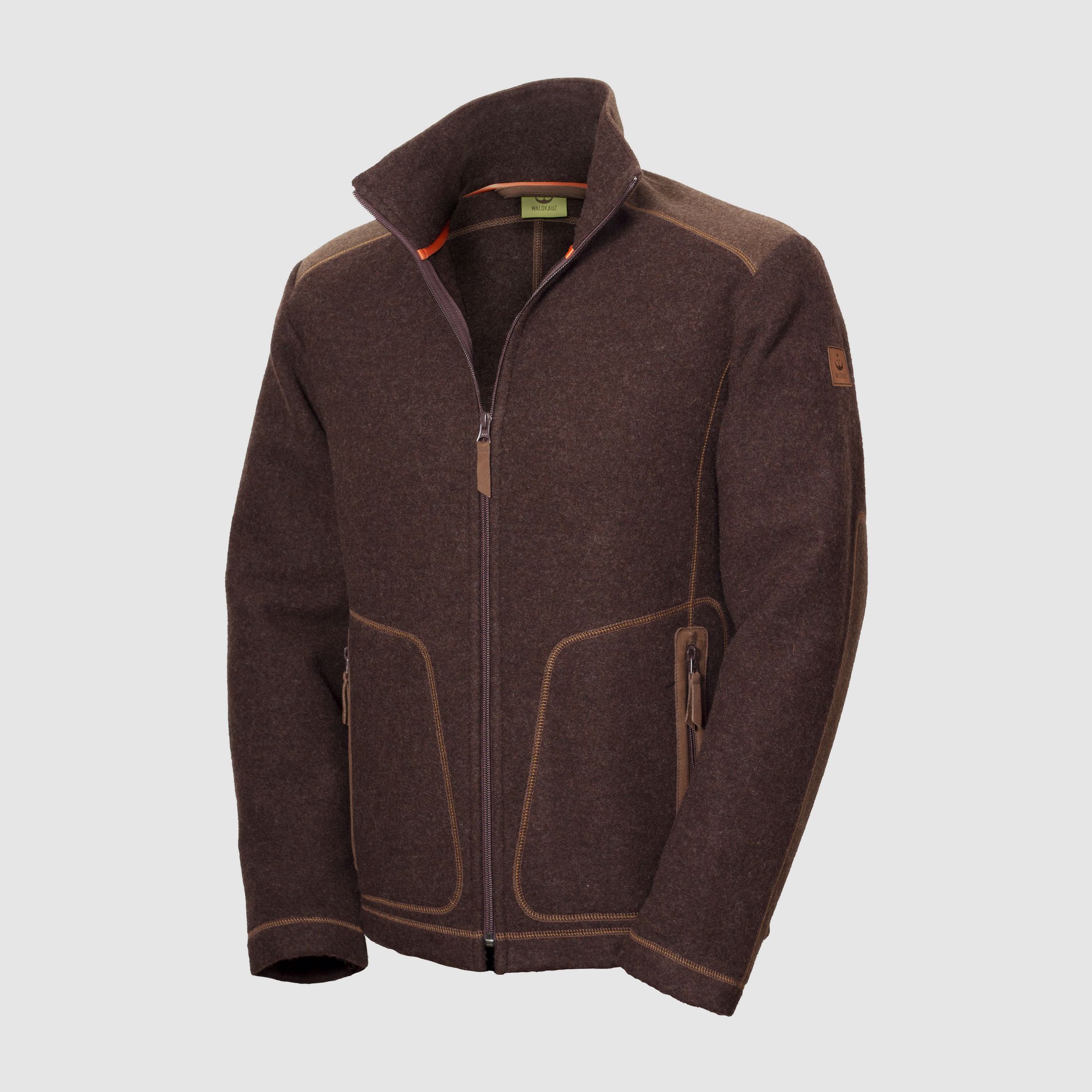 Loden fleece jacket "Urs" - dark brown