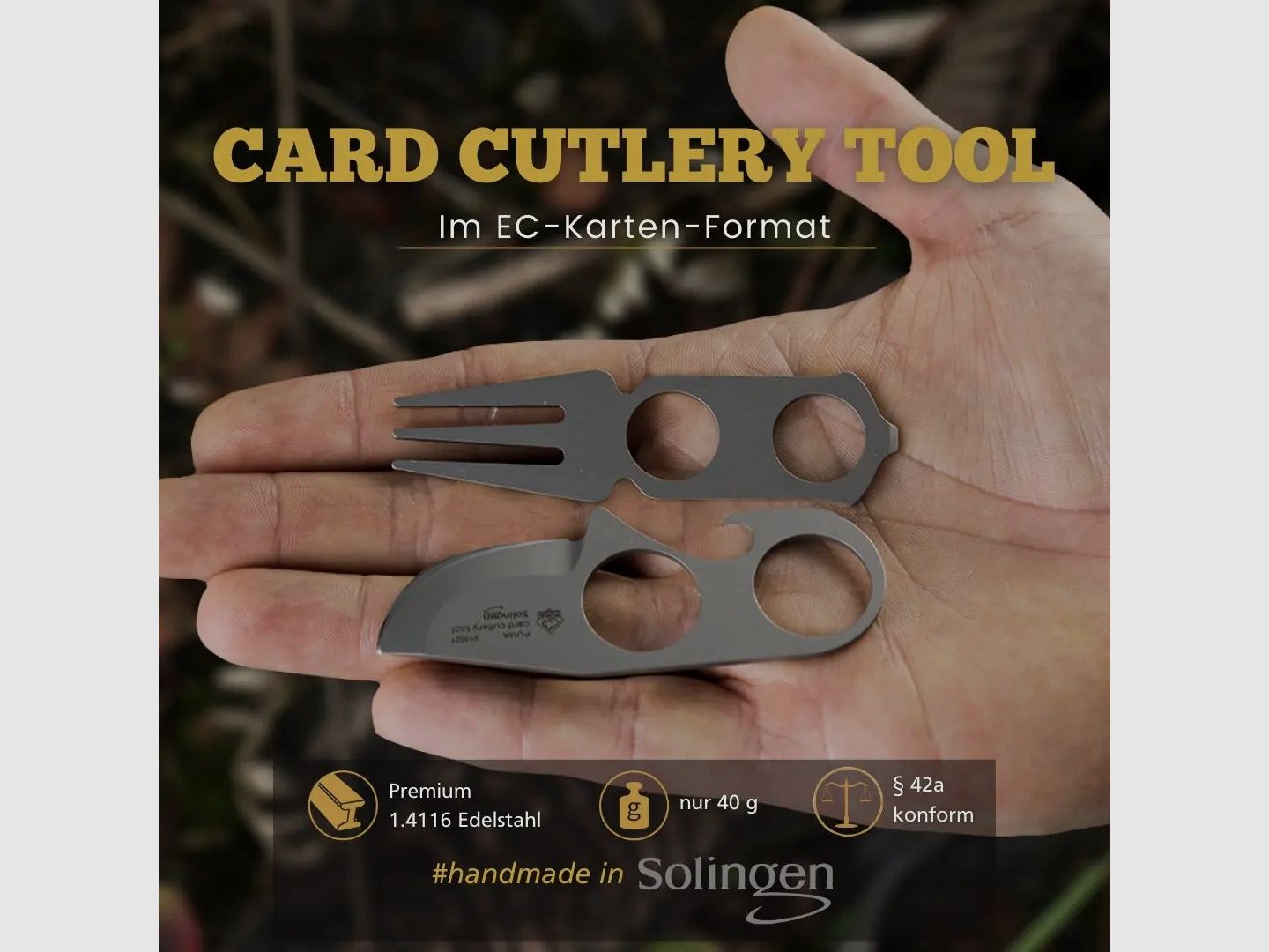 PUMA card cutlery tool