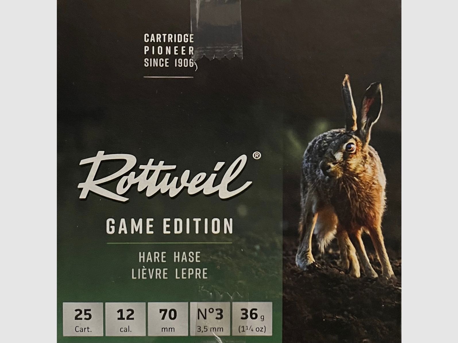 Rottweil Game Edition Hase – Kaliber 12/70- 25 Schuß
