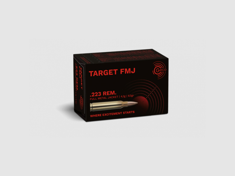 GECO TARGET .223REM - FMJ 63GRS. - 50 ROUNDS