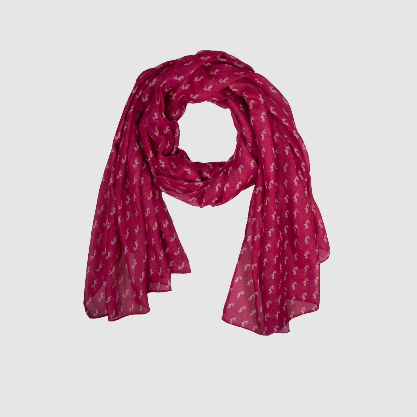 Halstuch Hirschmotiv pink