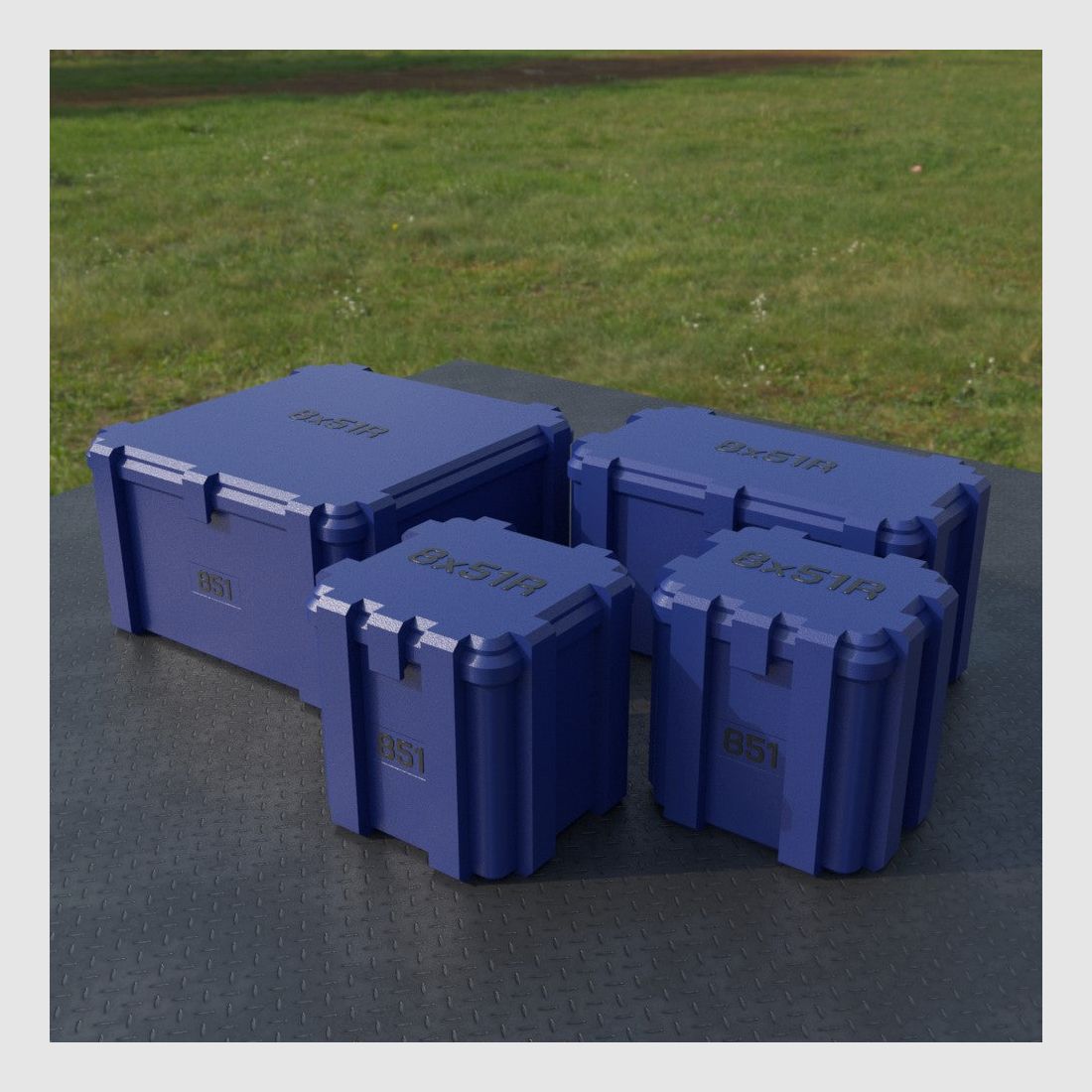 Filamelt Munitionsbox / Ammo Box 8x51R – Patronenbox ‘Klappdeckel’ – 20 / 25 / 50 / 100 Runden