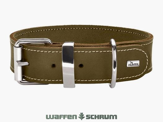 Hunter Halsband Aalborg Special olijfgroen / van leer
