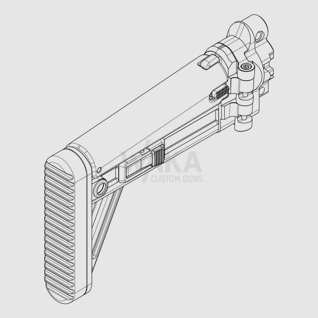 B&T MBT Schacht voor HK MP5k/SP5k, lengte-, hoogteverstelbaar en opvouwbaar