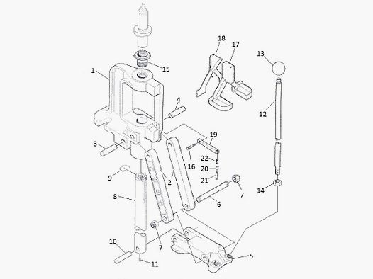 RCBS 9128 R.C. LINKAGE ARM PIN – RECHTS