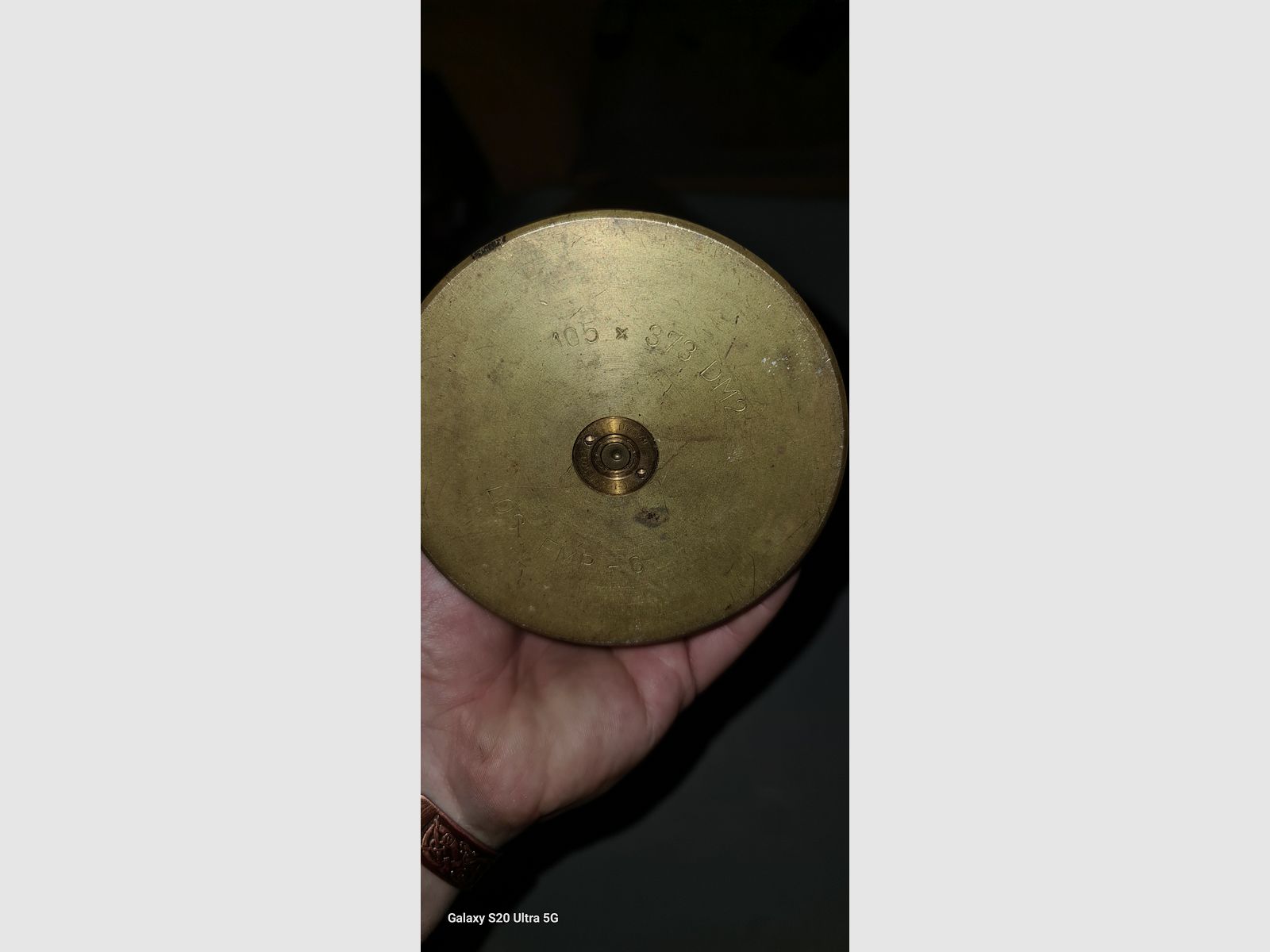 GESCHOSS PANZER FLAK ARTELLERIE 105 x375 DM2 ENTMILITARISIERT 
