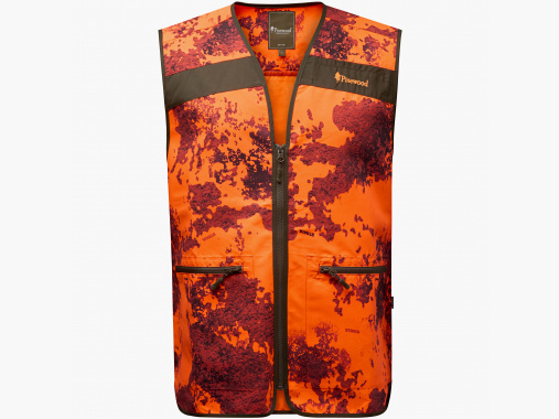 Pinewood Unisex Hunters Camou Vest (Strata Blaze) | XL