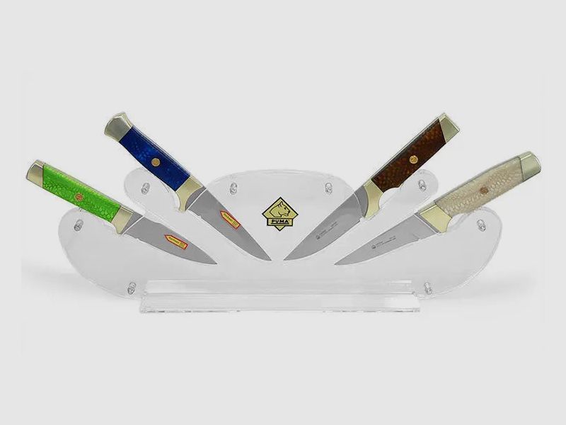 PUMA messerständer acryl für 4 Messer (ohne Messer)