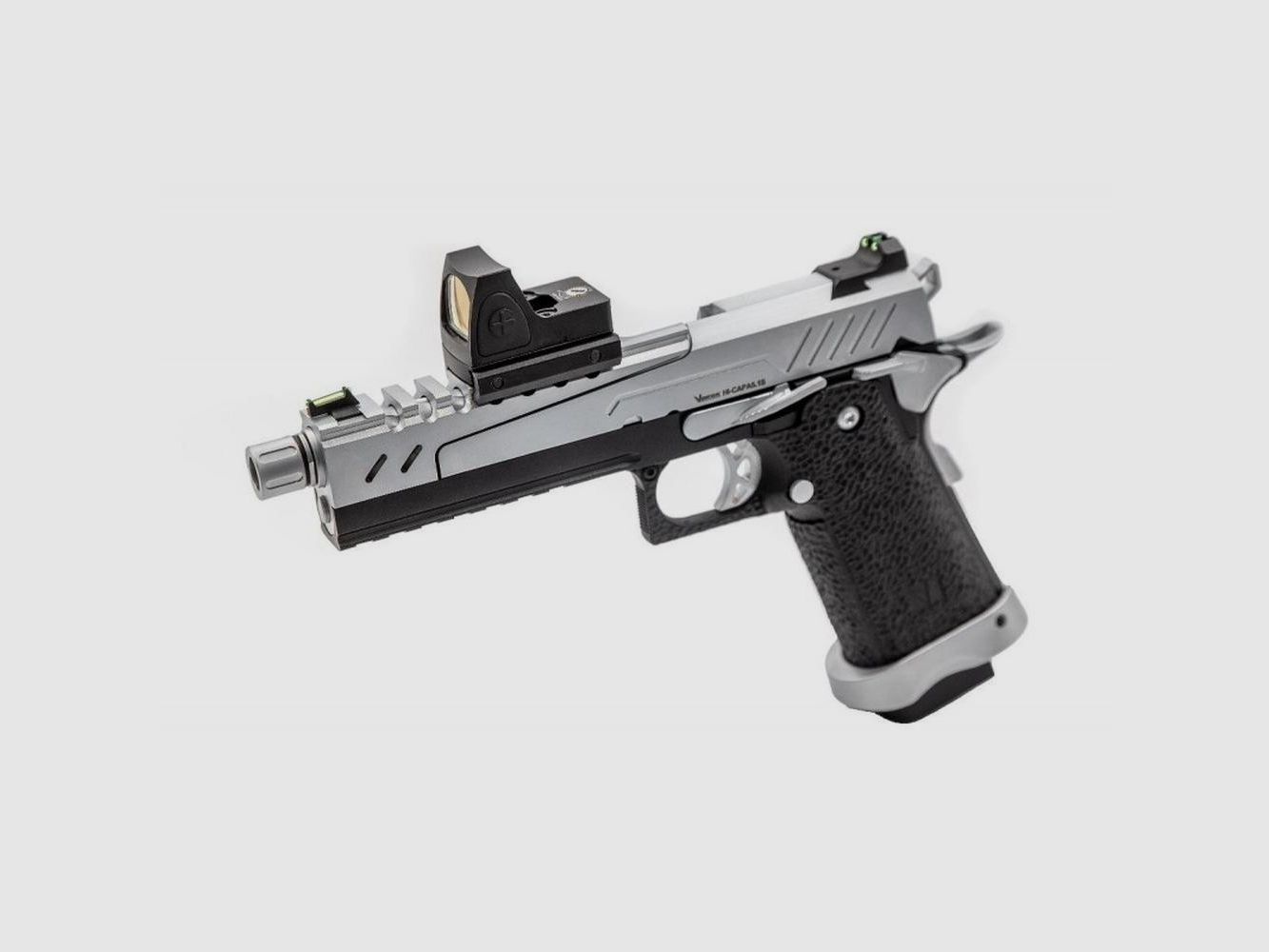 GBB Gas-Replikat Hi-Capa 5.1 SPLIT Vorsk - 1,0 Joule - Design Pink Schwarz Chrom - Leistung und Realismus, Bild 4 von 5