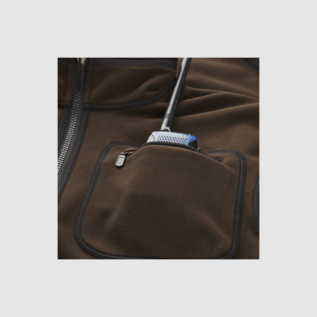 Polarowa kurtka dwustronna HARKILA Kamko Fleece brązowy/czerwony GORE-TEX WINDSTOPPER (130100146), zdjęcie 8 z 14