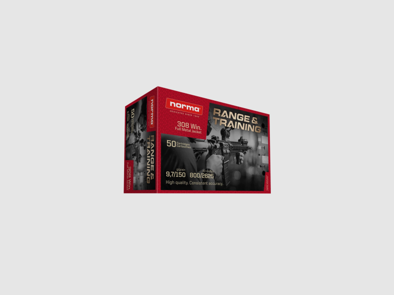 Norma .308 Win FMJ Range & Training 9.7g/150gr, Bild 1 von 2
