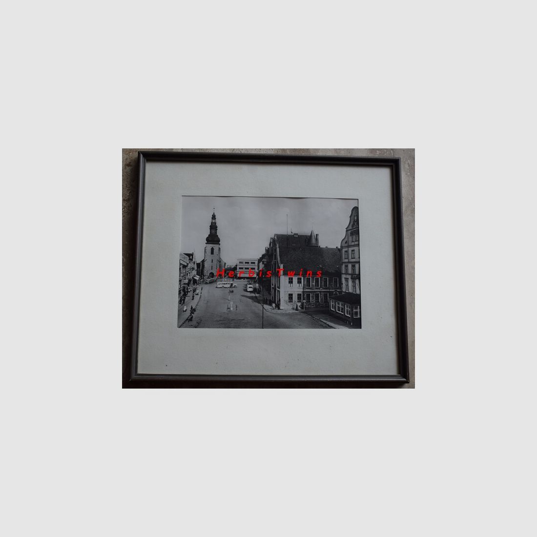 Original-Photographie Insterburg/Tschernjachowsk ALTER MARKT MIT LUTHERKIRCHE Ostpreussen 30er Jahre