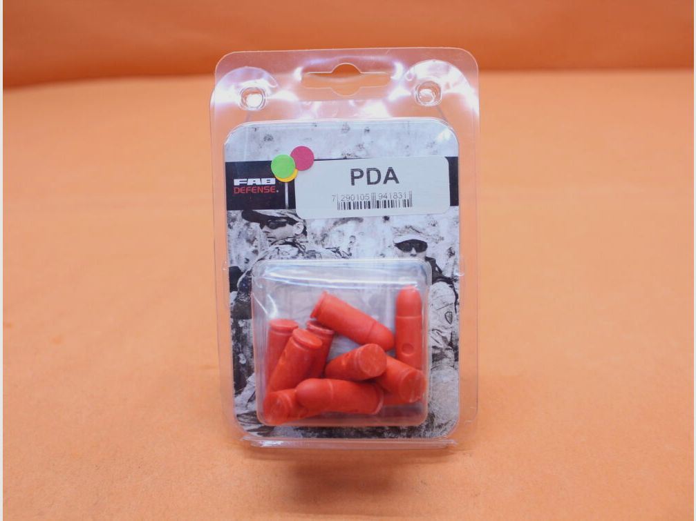 FAB Defense FAB Defense PDA: Nabój manipulacyjny 9mmLuger Polymer czerwony/ Praktyczna amunicja treningowa VE 10 sztuk