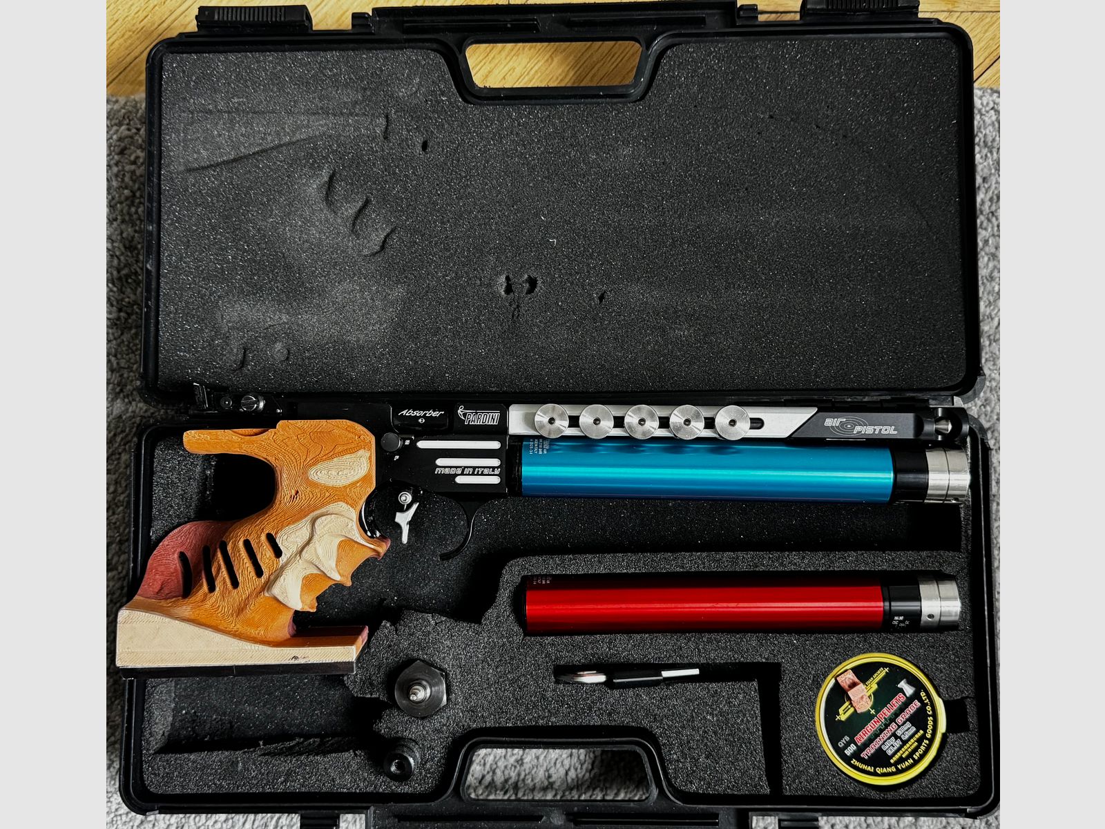 Pardini K12 Absorber rest air pistol caliber 4.5mm grip M/L